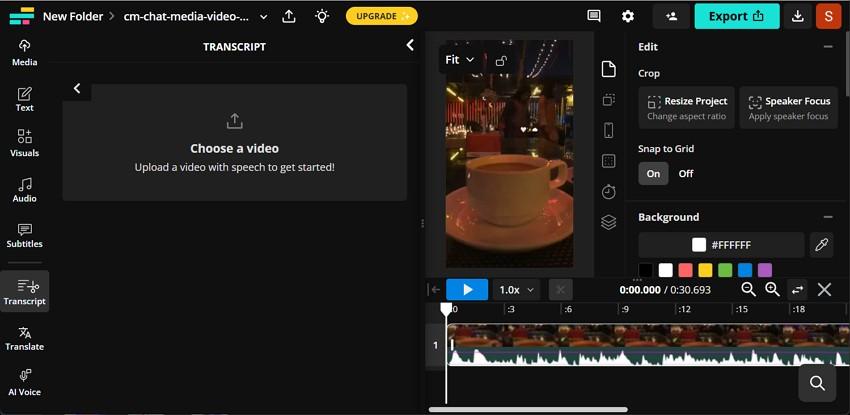 sync audio and video with kapwing