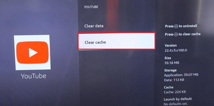 choose clear cache option