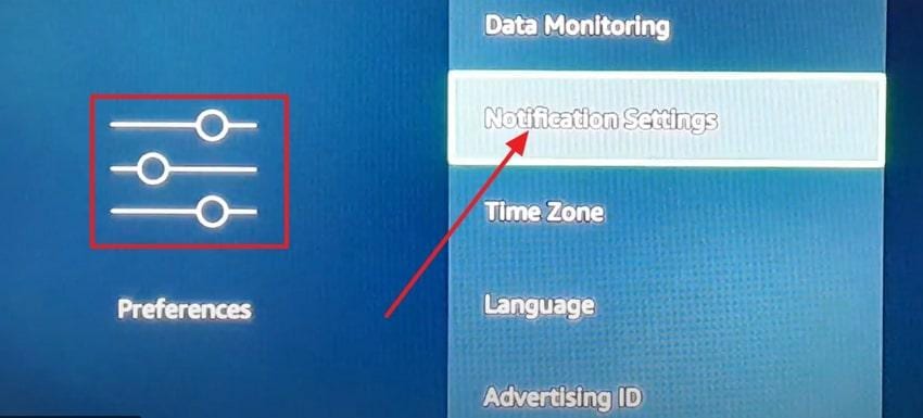 go to notification settings