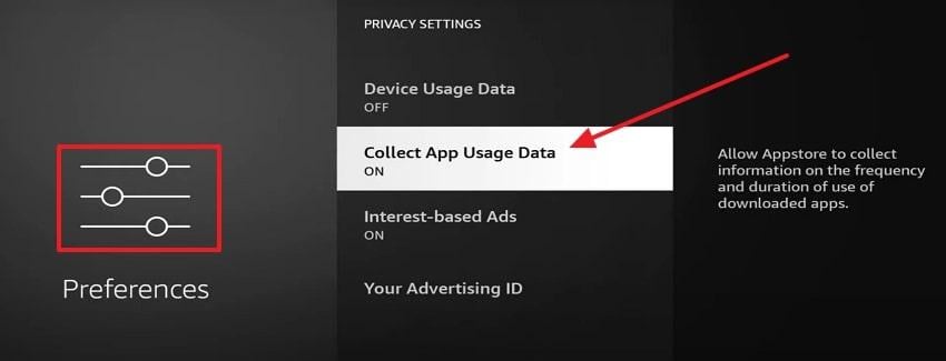 enable collect app usage data