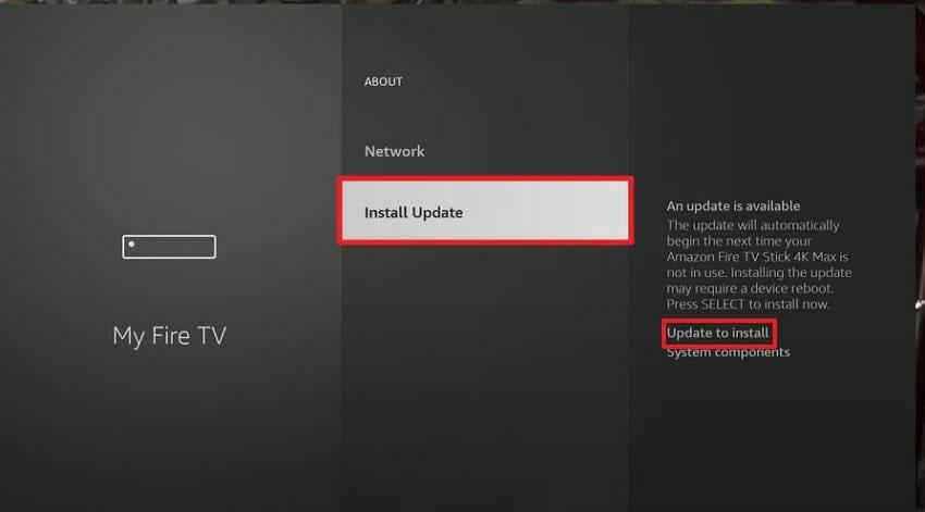 update to install from install update