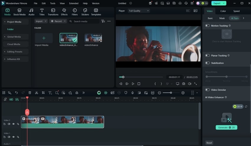 use filmora to upscale video