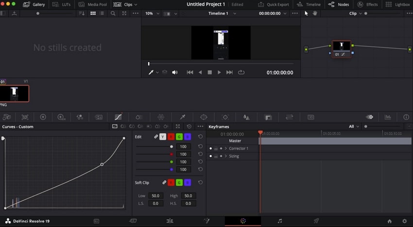 davinci resolve 20 screen for conversion