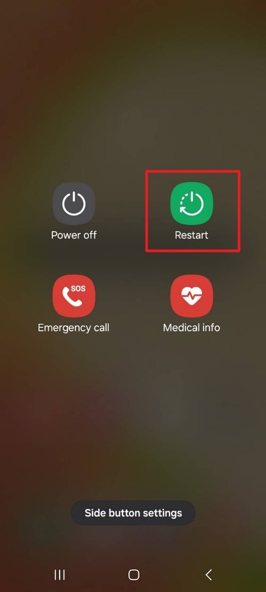 press reboot android