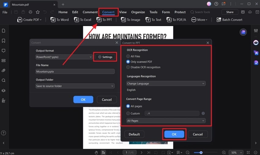 make ppt conversion changes