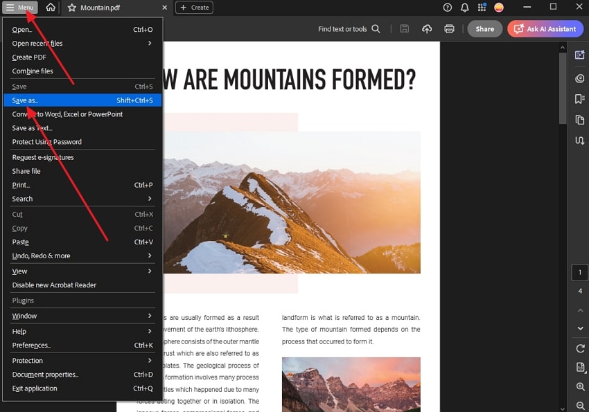 save pdf on adobe acrobat