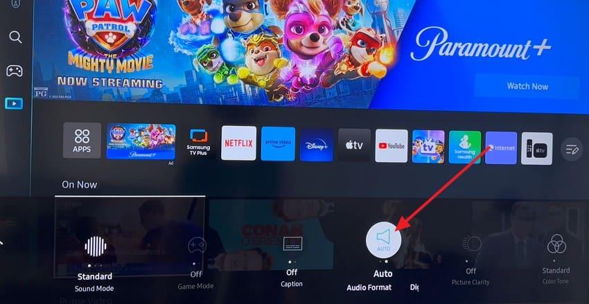 tap audio option