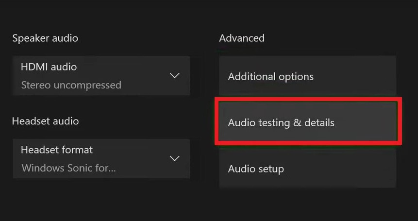 audio testing and details