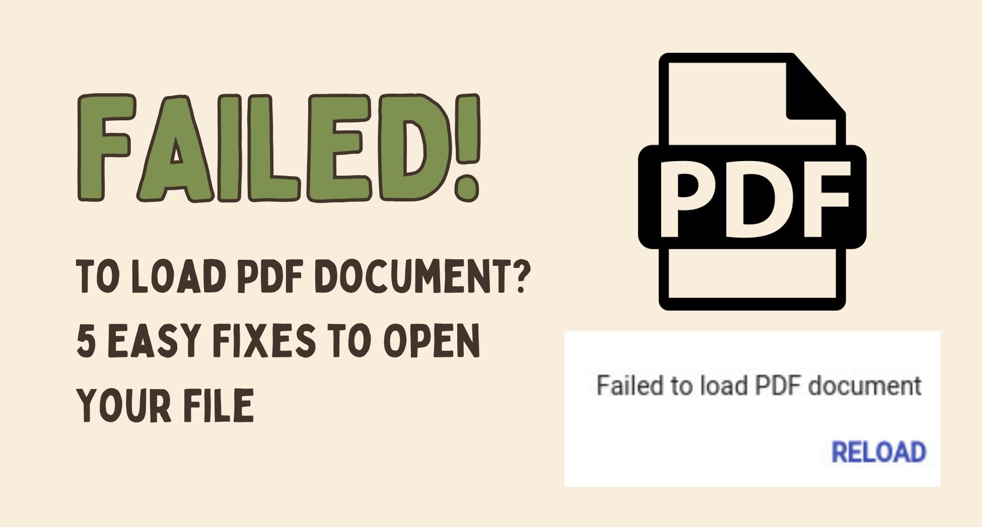 Failed to Load PDF Document? Fix and Repair Your File Easily