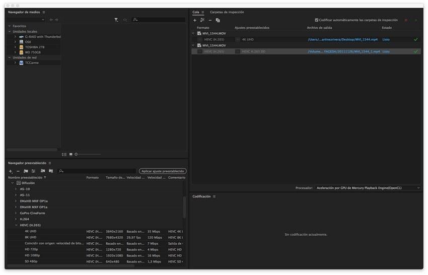 adobe media encoder video codec screen