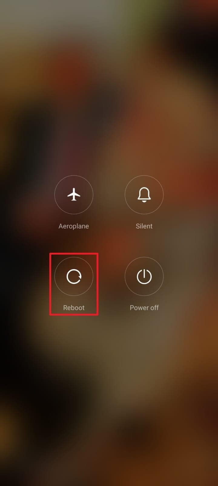 android reboot screen