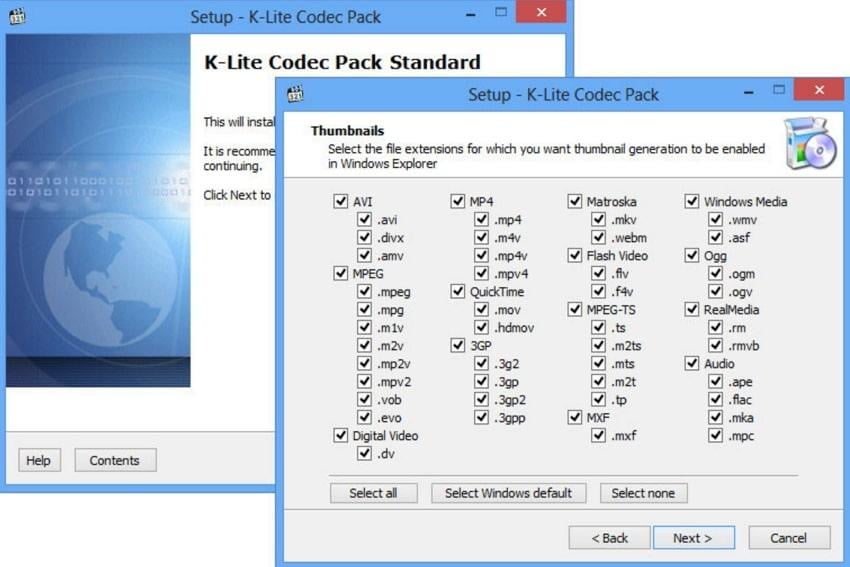 setup for k lite codec pack