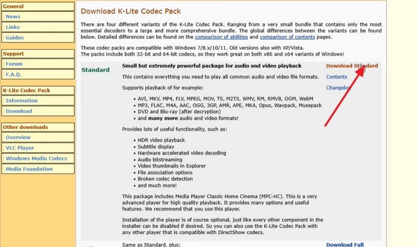 download k lite codec pack