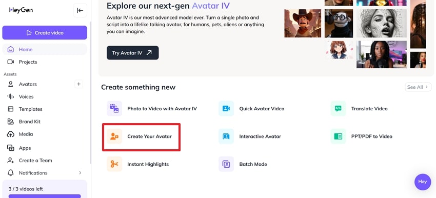 create your avatar on heygen