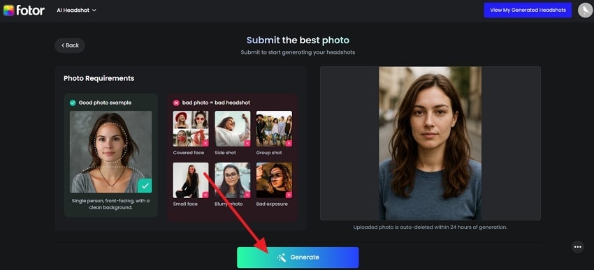 generate ai avatar on fotor