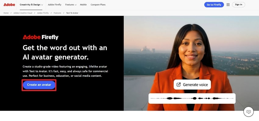 create an avatar on adobe