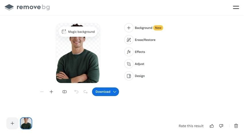 remove.bg background remover tool