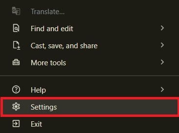 browser settings