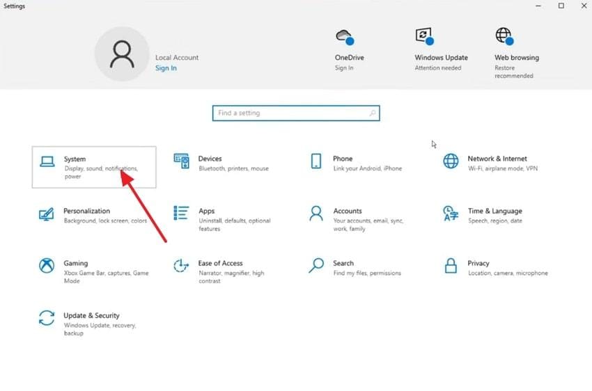 open system option