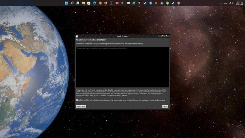 why does unreal engine keep crashing