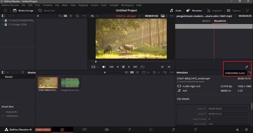 link video and audio