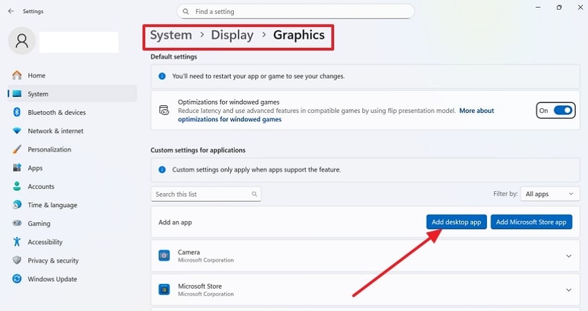 add desktop app from graphics