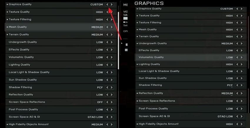 lower the graphic quality settings