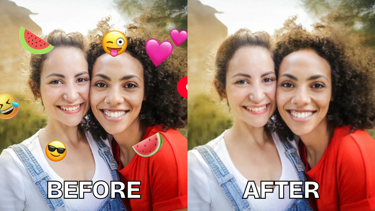 flexclip removing emoji from pictures