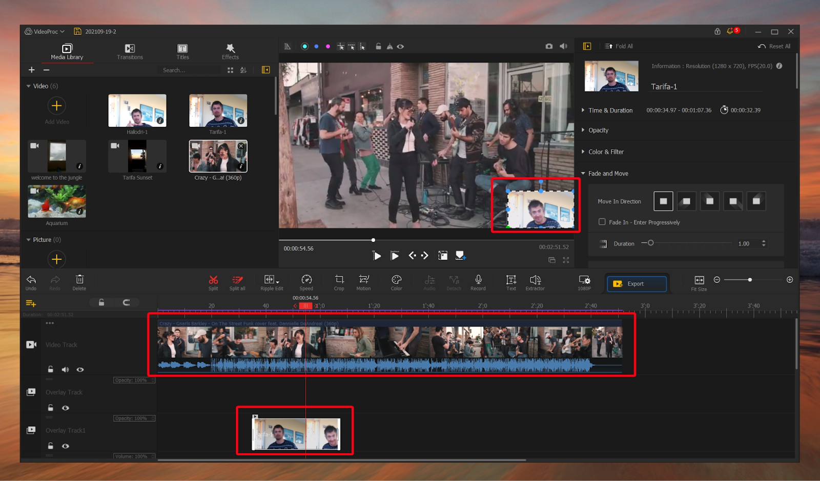 videoproc sync audio and video