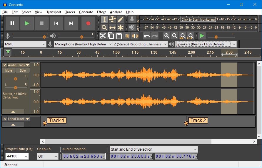 audacity sync audio and video