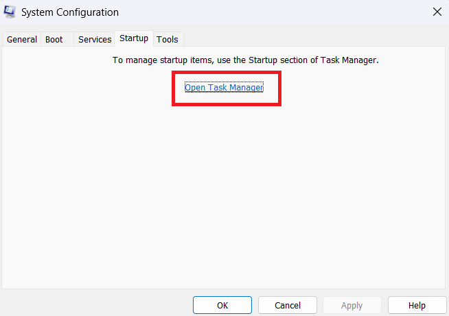 open task manager