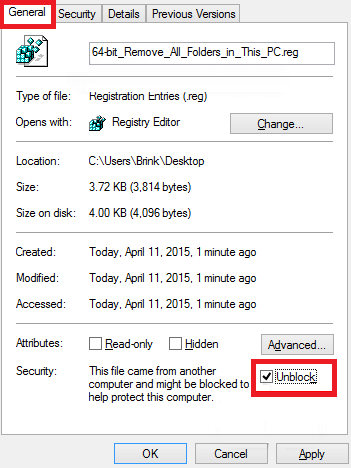 unblock file