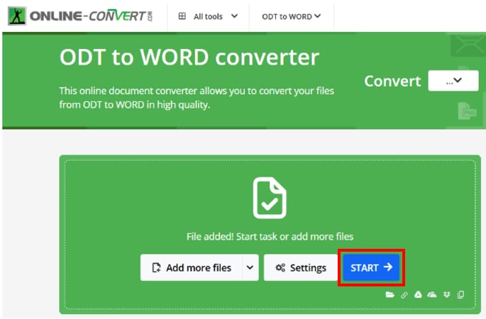 online convert start converting