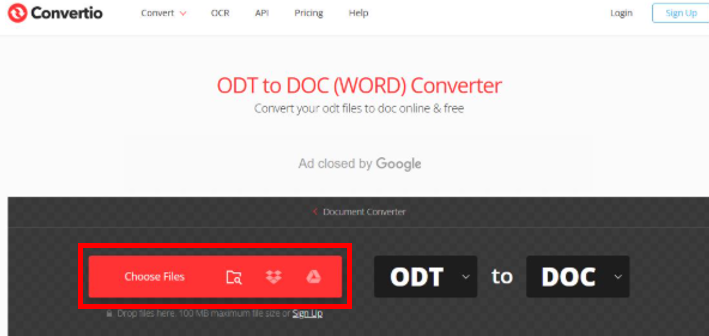 convertio choose files