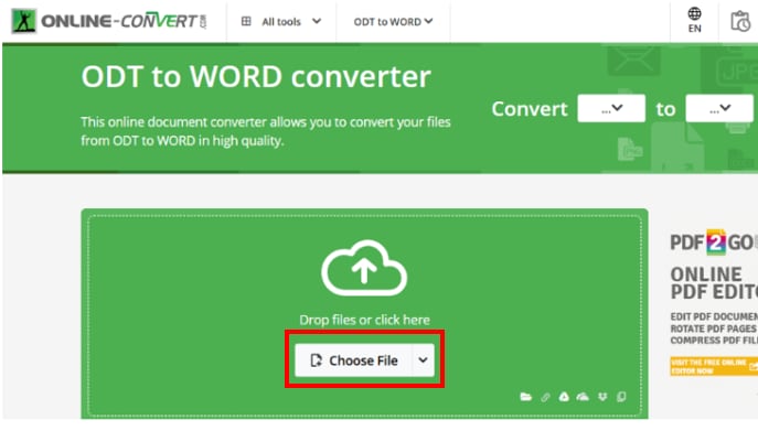 online convert choose file