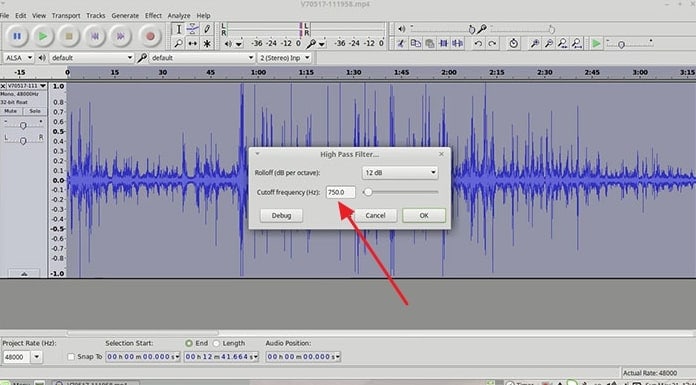 choose high pass filter