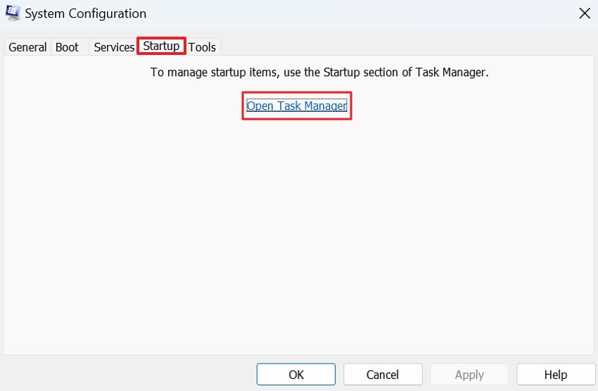open task manager