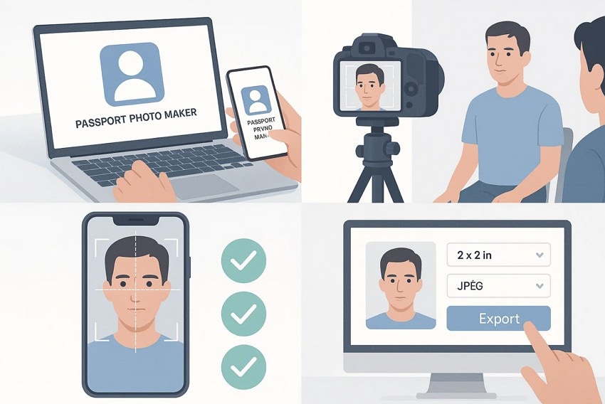 tips for passport size photo maker