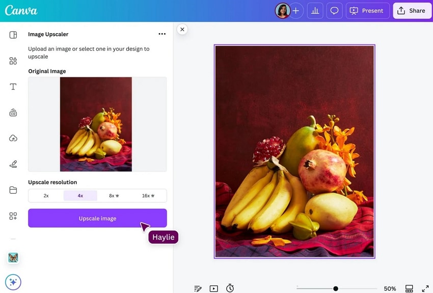 canva ai image enhancer tool