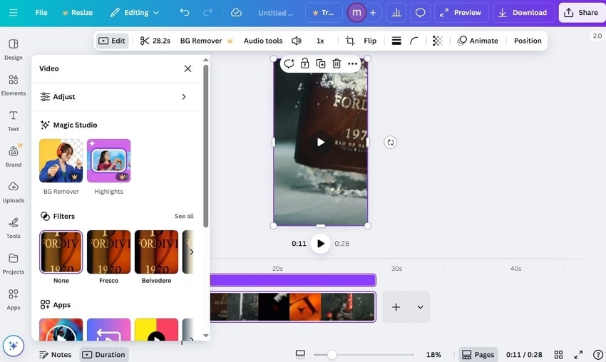 canva online tiktok video tool