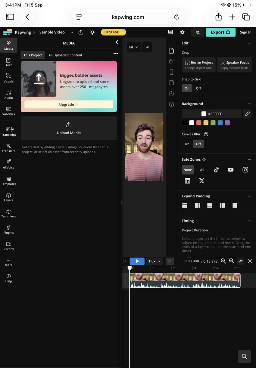 edit videos with kapwing