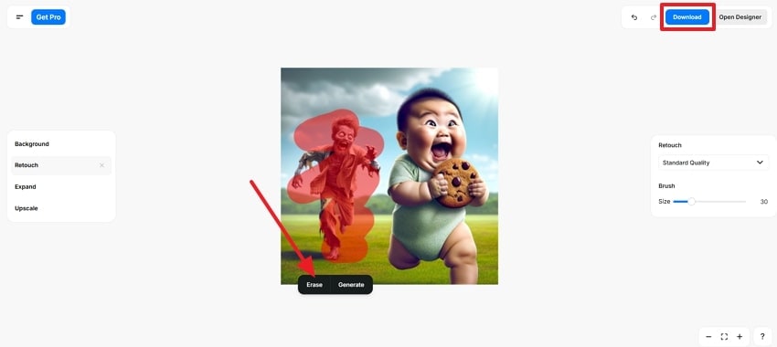 save cleared image on device