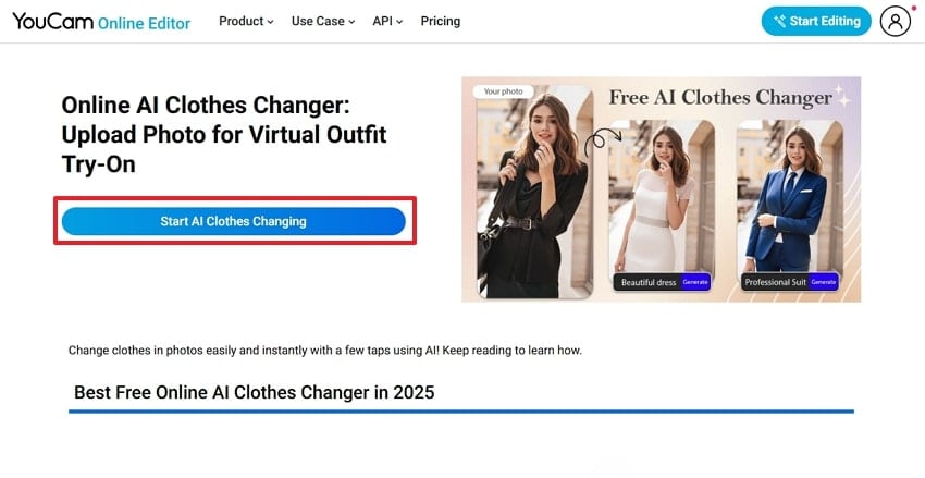 start ai clothes changing