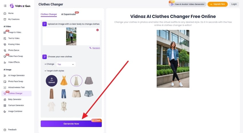 generate clothes and download