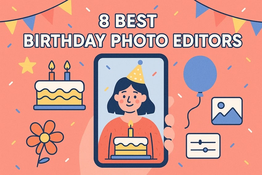 8가지  생일 사진을 만드는 편집기