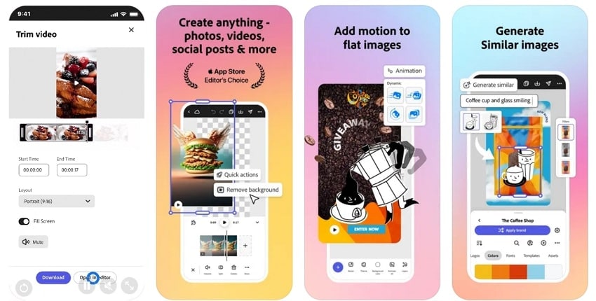 adobe express photo editing app