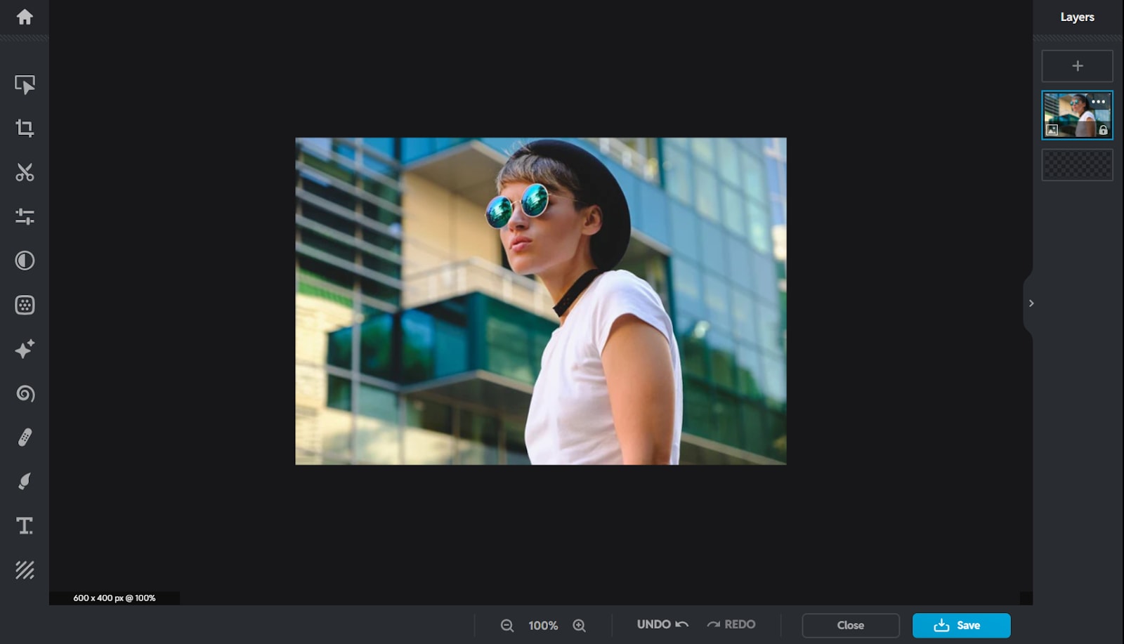 upload and remove glare in pixlr