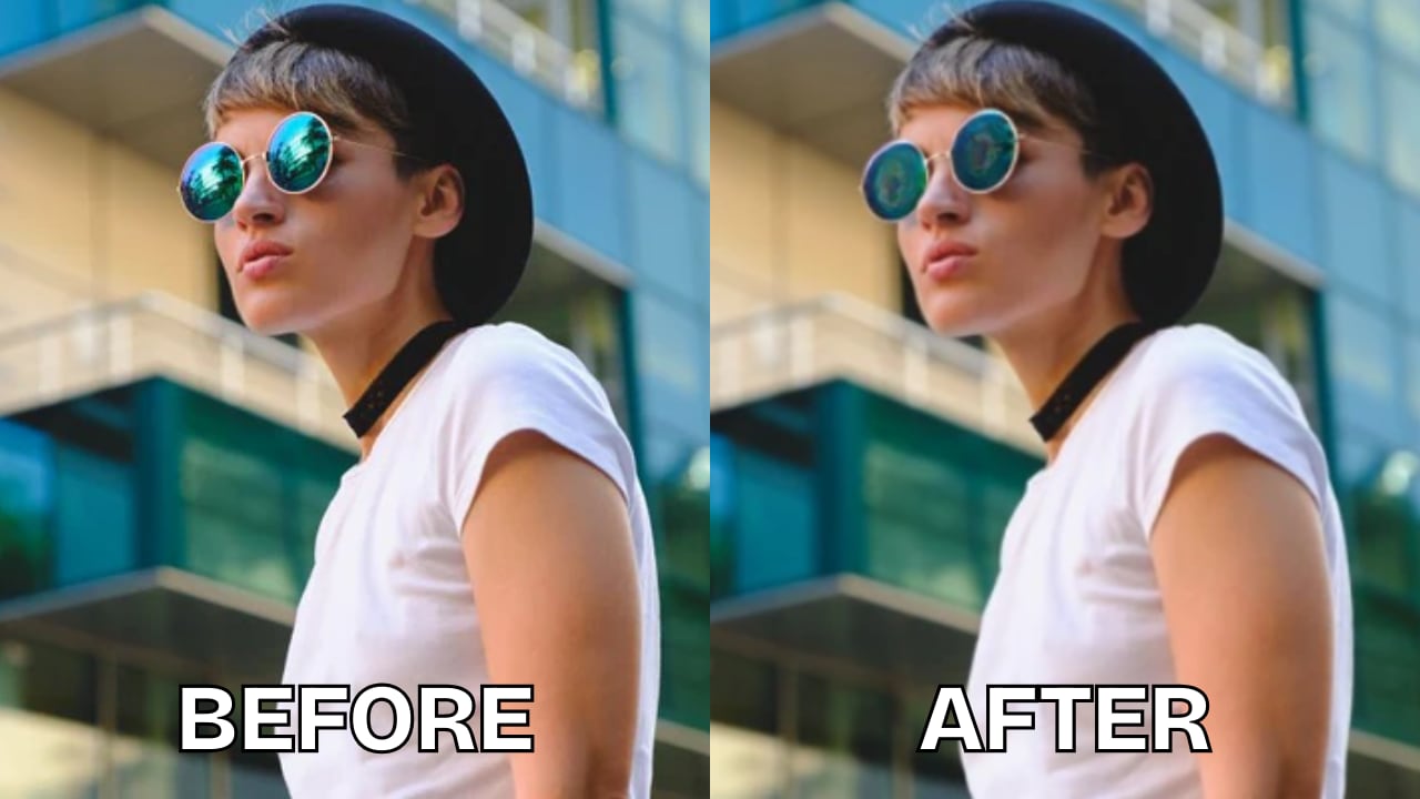 remove glare from photos in fotor