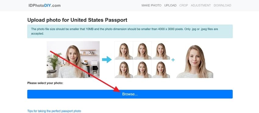 press browse to add image