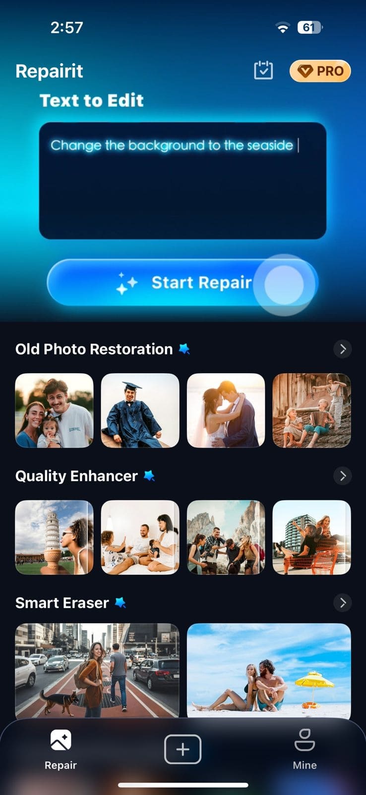 tap plus icon to add photo